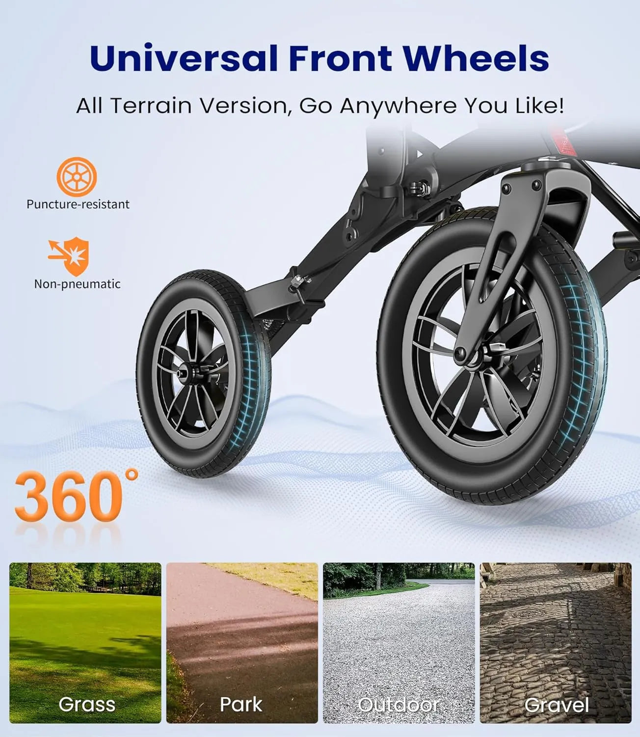 VOCIC Z52 wheels are suitable for grass, gravel, pathways and more.
