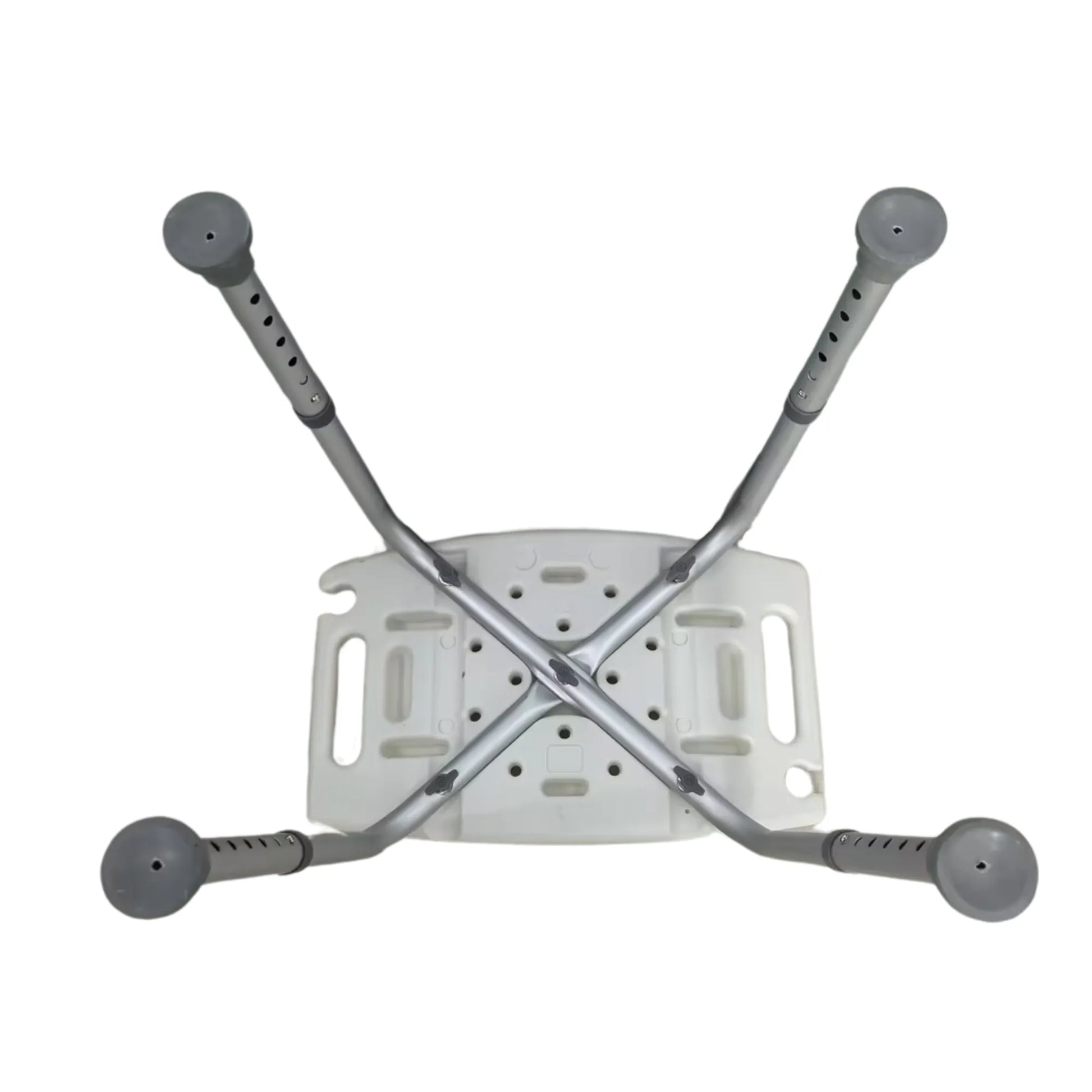 Shower Stool underside showing criss cross frame.