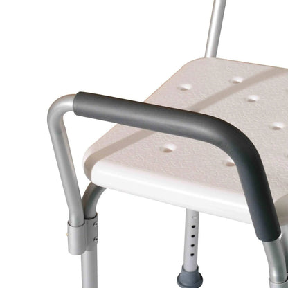 Bath chair with armrest on a white background