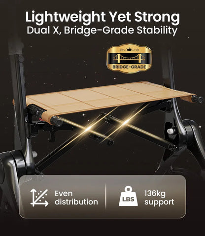 VOCIC Z35 Super Lightweight Rollator: Less than 6kg with bridge-grade stability features on a dark background